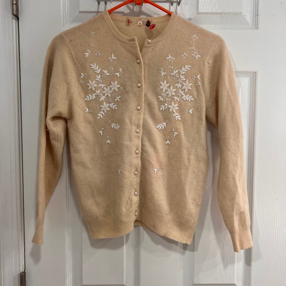 Mitsukoshi Sweaters - Mitsukoshi Vintage Beaded and Pearl Cardigan Sweater